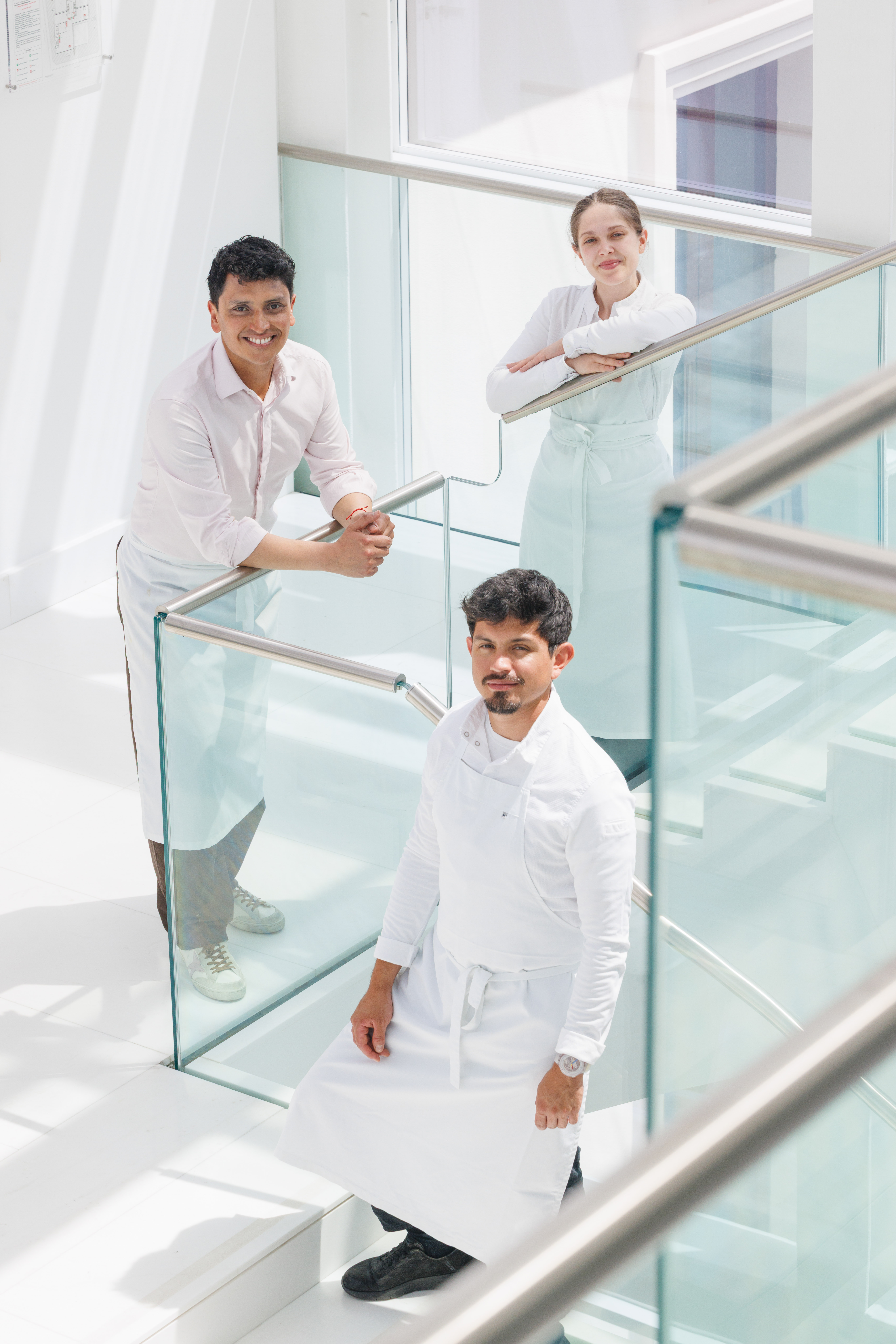 Juan Camilo Quintero and his sous chefs at Quid, Rome, Italy