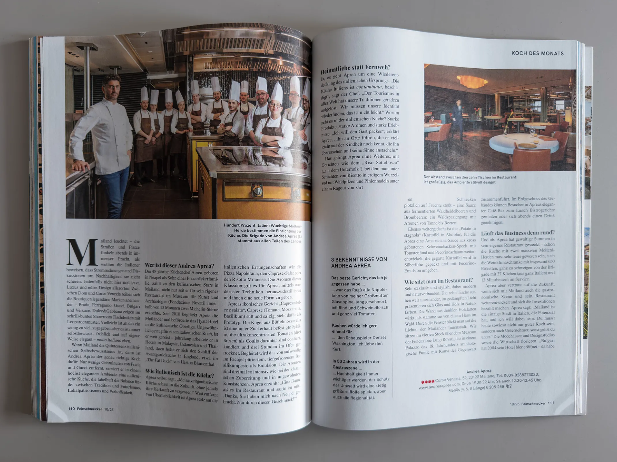 Andrea Aprea - Chef of the month - Feinschmecker
